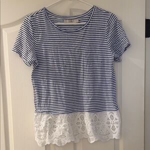 Loft tee shirt eyelet size medium